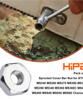 Person installing Bar Nut And Sprocket Cover Replacement Kit For Stihl Chainsaws MS170 MS170C MS171 MS180 MS200 MS200T MS210 MS211 MS230 MS250 017 018 020 020T 021 023 023L 025 6 Pack 0000 955 0804