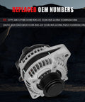 Front view of alternator for Honda Odyssey 2014-2017 V6 3.5L replaces part number 31100 RV0 A11 with 6-groove pulley