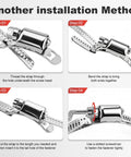Cut To Fit Stainless Steel Hose Clamps Kit With 32.81 Ft Metal Strap And 20 Fasteners Worm Gear Drive Clamp installation steps