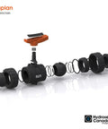 Exploded view of 1 Inch PVC True Union Ball Valve with Full Port and Glue On Socket, showing PTFE Seats, EPDM O Rings, for DIY and aquariums