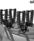 ATV Dual Tool Holder With Bow Rack Grips And Rubber Straps, Tiltable Mount That Cuts Vibration, Stays Solid Under 20 Kg on bar