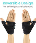 Thumb And Wrist Spica Splint Brace For Right Or Left Hand, Carpal Tunnel And Tendonitis Relief shown on both hands