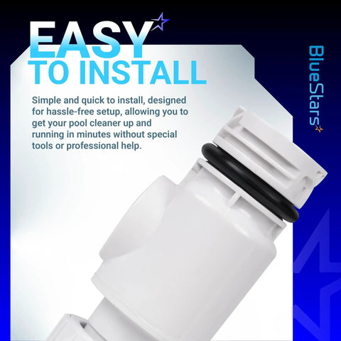 Universal Wall Fitting Quick Disconnect Replacement Part 9-100-3006 For Zodiac Pool Cleaners And Polaris 360 Vac Sweep shown close-up