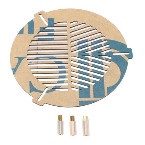 Astro Focus Mask For Telescopes Acrylic Focusing Mask 100 To 140mm Diameter showing mask with three metal posts for fit