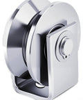 Heavy Duty Pulley Block With Bracket For Rope 2 Inch 304 Stainless Steel Sliding Gate Caster System With V Groove Rollers