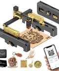 3W Laser Engraver Portable Cutter Machine With App Control Height Riser And Protective Case for DIY crafting shown in use