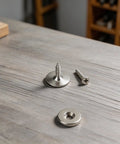 Components of Magnetic Cabinet Door Catch With 15 Lbs Magnetic Hold Heavy Duty Stainless Steel Drawer Latch on table