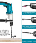 Cididu rotary hammer drill with blue body and side handle, fitted with a masonry drill bit