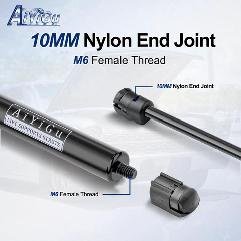 Ford Explorer Front Hood Struts Gas Springs Lift Supports Replacement 4142 SG404025 with 10MM nylon end joint and M6 thread