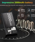 32GB MP3 Player With Bluetooth And Camera Android 13 Music And Video Player 2000mAh battery detail, 4-inch touchscreen