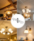 4 Inch Ceiling Light Mounting Bracket Kit Four Pack Universal Lamp Crossbar Hardware Set For Chandelier Wall Lights And Ceiling Fans