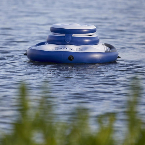 Inflatable Cooler With Removable Ice Chest River Run Compatible Five Built In Cup Holders Two Durable Handles Easy To Use Connectors Mega Chill