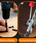 230 Piece Heavy Duty High Hardness Wood Screws Assortment Kit With Size Six And Size Eight Phillips Flat Head For Wood Drywall MDF And Furniture DIY Includes Sixteen Anchors And Nine Lengths From Half Inch To Two Inches Black being used in wood and MDF installation.