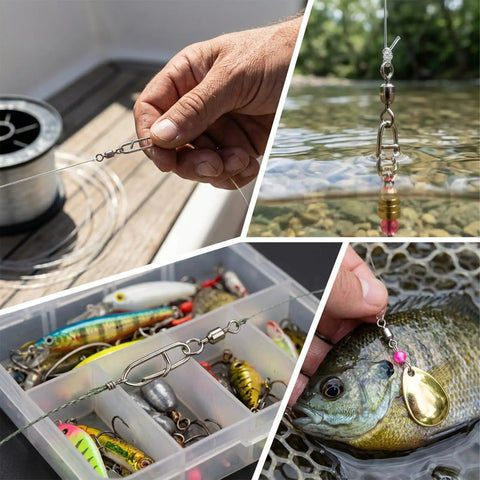 Speed Clips For Fishing Lures And Snap Swivels 30 Pack Heavy Duty Stainless Steel Quick Snap Ball Bearing Swivels For Freshwater And Saltwater Tackle Durable Power Clips For Lure Rigging, stainless steel fishing clips for lure changes