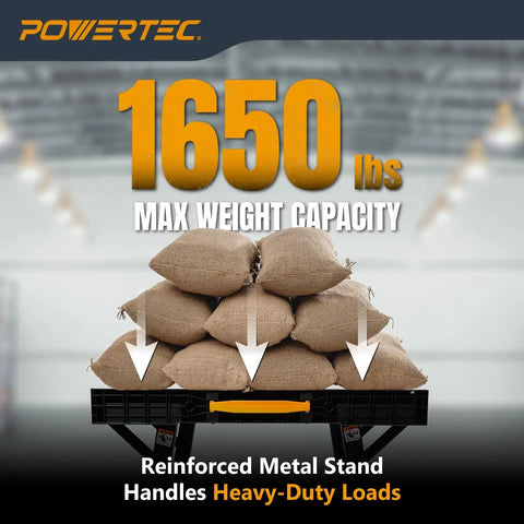 Beast Of A Heavy Duty Portable Folding Work Table With A 33 Point 5 Inch By 24 Inch Surface Handles Up To 1650 Lbs load