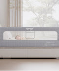 Ultra Sturdy 71 Inch Swing Down Toddler Bed Rail With Wide U Shaped Base For King Queen Full Twin Beds Breathable Baby Bed Guard