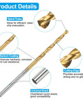 Tap And Drill Bit Set With 2 56 UNC Right Hand Spiral Point Tap And 1 Point 8 Mm Twist Drill Bit Titanium Coated HSS 6542 Tapping