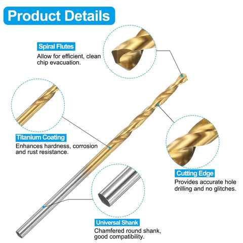 Tap And Drill Bit Set With 2 56 UNC Right Hand Spiral Point Tap And 1 Point 8 Mm Twist Drill Bit Titanium Coated HSS 6542 Tapping