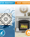 Peel And Stick Tile Stickers 24 Pack For Kitchen Backsplash And Bathroom Vinyl Wall Decals In Black And White Boho Modern Style Easy To Apply Just Peel And Stick Home Decor showing water and heat resistance features.