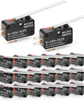 20 Pieces Long Straight Lever Arm Micro Switch Heavy Duty 15A 125 To 250 VAC 1NO 1NC Limit Switch V-153-1C25