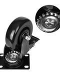 4 Inch Swivel Caster Wheels With Safety Dual Locking Brakes Heavy Duty 1800 Lbs Capacity Set Of 4 Black Non Marking Polyurethane Rubber Casters