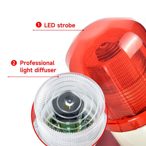 Hella Loud Industrial Alarm Siren With Adjustable Volume And 12 Custom Horn Tones For Factories Easy Wall Mount Ac 110V Power Built Tough For Emergency Alerts That Cut Through Background Noise