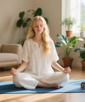 Meditating with Gravity Flip Pomodoro Timer Cube For Focus Boost With Four Presets Five Ten Twenty Five And Fifty Minutes