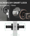 Biometric Fingerprint Door Lock With Keyless Entry, Lightning Fast 0.1 Second Unlock, Fits Standard Doors 1 3/8 to 2 1/8 In