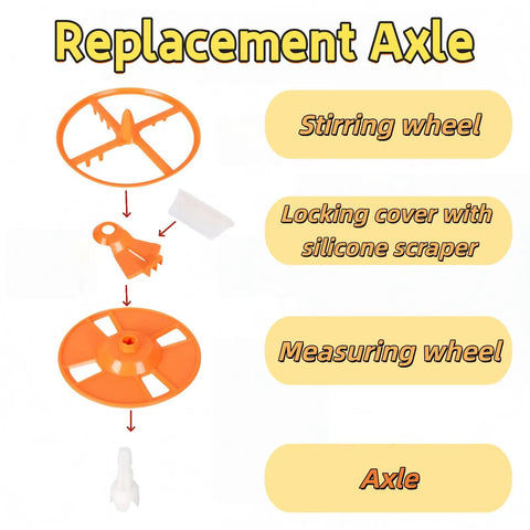 Two Pack Replacement Axle Stem For Formula Pro Advanced Compatible Parts FRP0046, white plastic 44 mm.