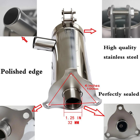 Close-up of Stainless Steel Manual Well Pump For Home And Garden Water Suction Hand Pump Pitcher Pump, polished edge.