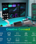 27 Inch Curved Monitor With Built In Speakers USB Type C 120Hz Refresh Rate 1ms MPRT FHD 1080p HDR And Over One Hundred Ten Percent SRGB VESA Compatible