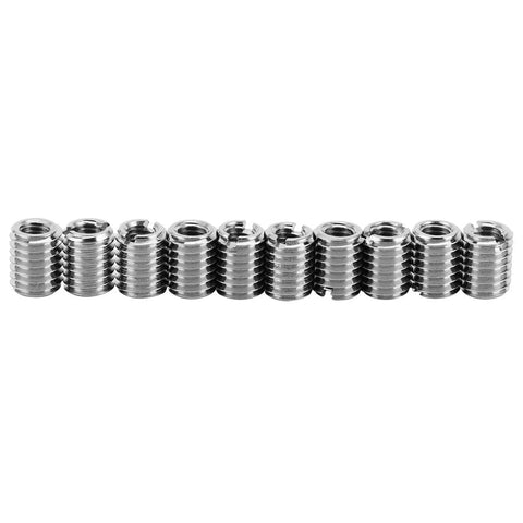 Top Notch Pocreation 10 Piece Inner Thread Inserts Kit Made From Heavy Duty 303 Stainless Steel For Fast And Reliable Hole Repair Tools arranged in a row