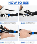 Step-by-step guide for using Golf Grip Trainer For Left And Right Handed Players, Durable Non Slip Practice Aid, Blue.
