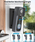 Installed 2K Wireless Doorbell Camera With Adjustable Mount No Monthly Fee Local SD Storage Real-Time Alerts Motion Detection 2-Way Talk With Voice Changer Built-In Chime 2.4GHz WiFi Pan And Tilt Angles Easy Install