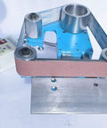 Top Tier Heavy Duty Bench Polisher 1100W Variable Speed Grinder And Belt Sander Station with sanding belt and steel base.