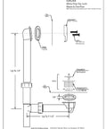 No Sweat Setup Twist Close Bath Waste And Overflow Kit Featuring Slick Leak Proof Design diagram with white poly slip joint details.