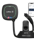 Level 2 Ev Charger 48 Amp Yields A Beefy 11.5 Kilowatts Of Crisp Home Charging Voltage With Built In Nacs Adapter For Teslas and 25 ft cable.