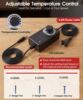 Adjustable temperature controller for Badass 3 In 1 Hot Wire Foam Cutter Kit with 4.6ft power cable and LED indicator