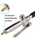 Heavy Duty Pneumatic Stucco Spray Gun With Four Jet Nozzle for Smooth Slap On Plaster Finish, 3/8 inch air hose fitting.
