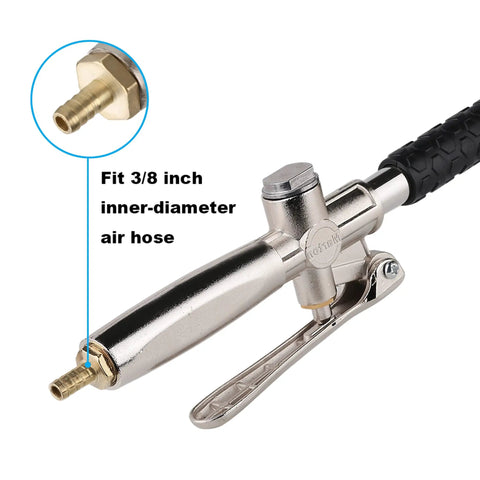 Heavy Duty Pneumatic Stucco Spray Gun With Four Jet Nozzle for Smooth Slap On Plaster Finish, 3/8 inch air hose fitting.
