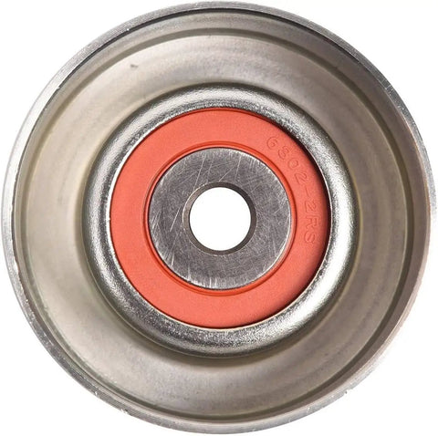 Premium Car Drive Belt Idler Pulley For Toyota Rebuild Kit top view showing metal and rubber materials for smooth engine operation.