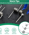 Cutting torsion spring in Stainless Steel Small Spring Assortment Kit, 115 Pieces, 29 Sizes with 45, 90, 120 degree angles