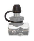 DIN Regulator First Stage Dust Cap Made From Durable EPDM Rubber Protects Scuba Gear From Dust Sand Water And Debris A Must Have For Dive Equipment Maintenance Black shown in use