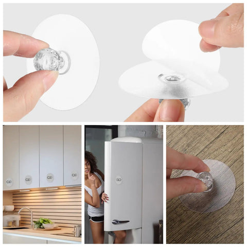 4 Pack Clear Acrylic Diamond Cabinet Knob Pulls No Drill Self Adhesive Stick On Handles For Kitchen Cupboards Wardrobe Dresser Furniture Doors Crystal Clear Crystal Look, 60mm