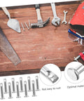 20 Piece Clevis Pin Set with Flat and Round Pins Single Hole Design on a wooden workspace with tools