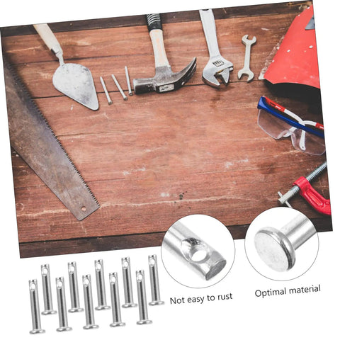20 Piece Clevis Pin Set with Flat and Round Pins Single Hole Design on a wooden workspace with tools