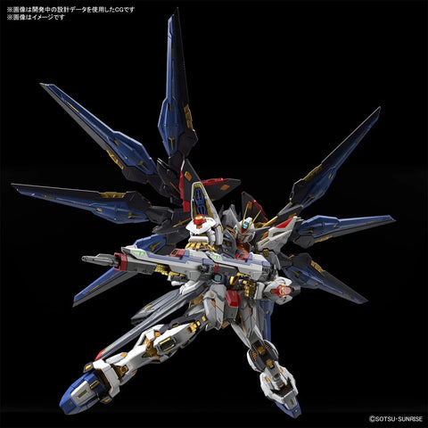 Strike Freedom Gundam MGEX Seed Destiny One Hundred Scale Model Kit With Extreme Metallic Finish And Sick Articulation