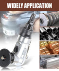Badass 10 Pack Slick Triangle Carbide Cutter Heads For Mini Pneumatic Chamfering Machine With Heavy Duty Tin Coating For Rapid Steel Deburring And Tight Metal Trimming Jobs on pneumatic tool.