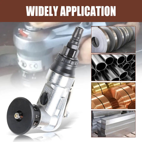 Badass 10 Pack Slick Triangle Carbide Cutter Heads For Mini Pneumatic Chamfering Machine With Heavy Duty Tin Coating For Rapid Steel Deburring And Tight Metal Trimming Jobs on pneumatic tool.