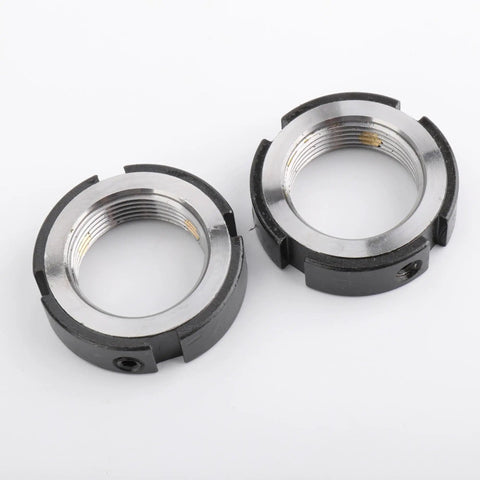 Premium M10 Through M25 Round Lock Nuts With Fine Threads Fit For Ballscrew 1605 2005 2505 3205 Milling Router Use Stainless Steel and Corrosion Proof Design That Is Totally Epic.